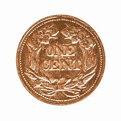 Image showing  One Cent coin vintage