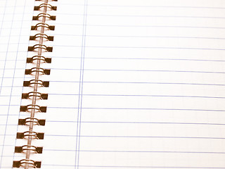 Image showing  Blank notebook page vintage