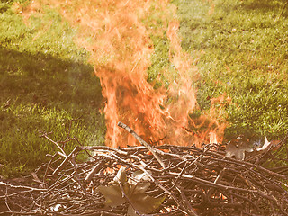 Image showing  Burning fire vintage