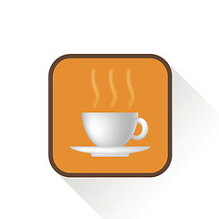 Image showing Coffee Icon Long Shadow
