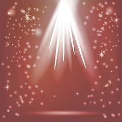 Image showing Red  Rays of Magic Lights