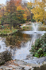 Image showing Fountain at Botanical Garden in Wroclaw 