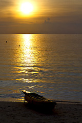 Image showing asia in the  kho phangan bay isle sunset sun   thailand   