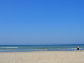 Image showing couple on pirita beach in tallinn, estonia