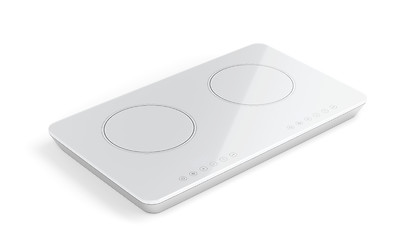 Image showing White ceramic cooktop