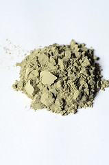 Image showing Green cosmetic clay powder