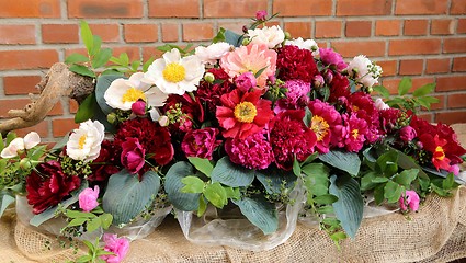Image showing Bunch of peonies.
