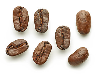 Image showing Coffee beans isolated on white