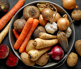 Image showing various organic vegetables