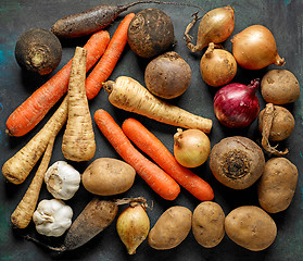 Image showing various organic vegetables