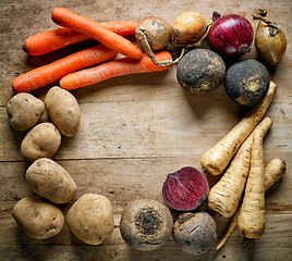 Image showing Various root vegetables