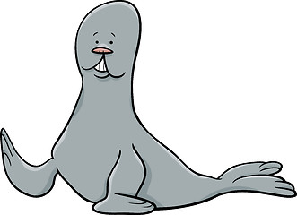 Image showing seal animal cartoon illustration