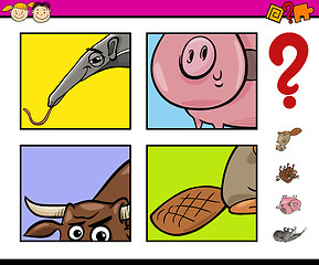 Image showing educational task with animals