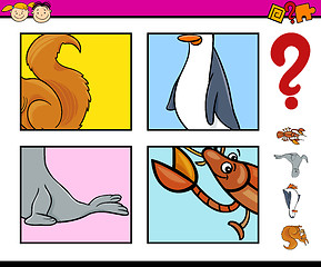 Image showing animal puzzle preschool task