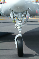 Image showing Landing gear of aircraft