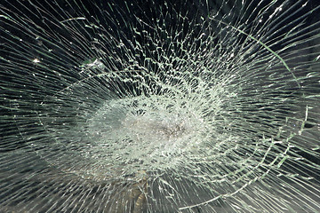 Image showing Broken windshield