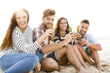 Image showing Summer is better with a cold beer