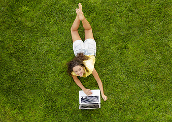 Image showing Working and enjoy nature