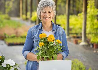 Image showing Working in a flower shop