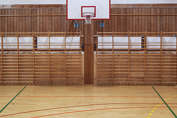 Image showing Retro indoor Basketball hoop