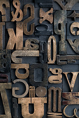 Image showing Letterpress alphabet