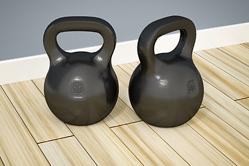 Image showing kettlebells