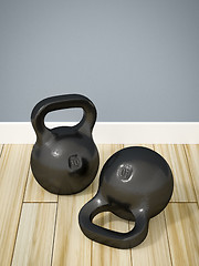 Image showing kettlebells