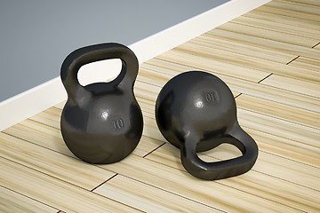 Image showing kettlebells