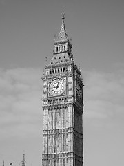 Image showing Black and white Big Ben in London