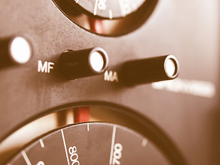 Image showing  Old AM - FM radio tuner vintage