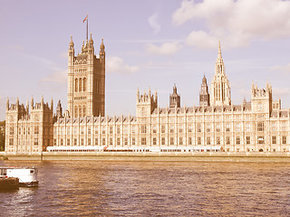 Image showing Houses of Parliament vintage