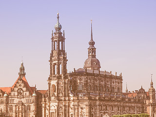 Image showing Dresden Hofkirche vintage