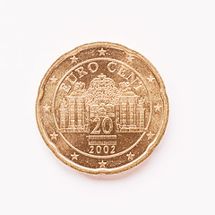 Image showing  Austrian 20 cent coin vintage