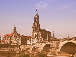 Image showing Dresden Hofkirche vintage