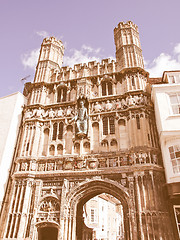 Image showing St Augustine Gate in Canterbury vintage