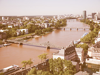 Image showing Aerial view of Frankfurt vintage