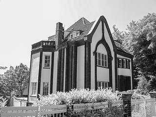 Image showing Black and white Behrens House in Darmstadt