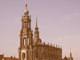 Image showing Dresden Hofkirche vintage