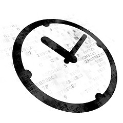 Image showing Time concept: Clock on Digital background