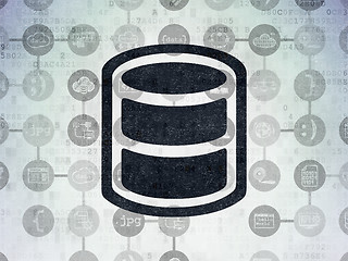 Image showing Programming concept: Database on Digital Paper background