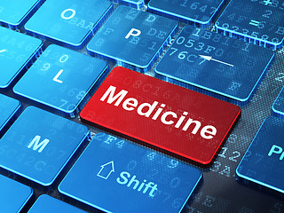 Image showing Medicine concept: Medicine on computer keyboard background