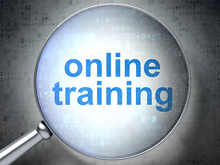 Image showing Studying concept: Online Training with optical glass