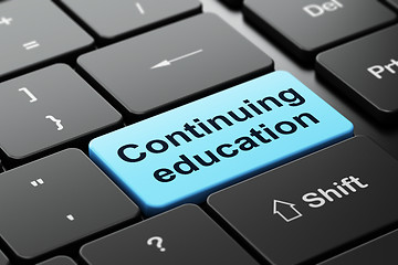 Image showing Studying concept: Continuing Education on computer keyboard background