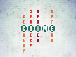 Image showing Protection concept: Crime in Crossword Puzzle