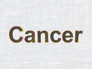 Image showing Health concept: Cancer on fabric texture background