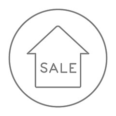 Image showing House for sale line icon.