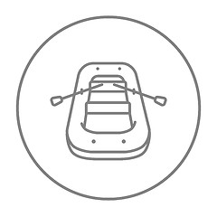 Image showing Inflatable boat line icon.