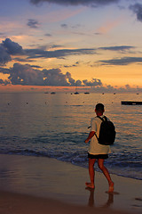 Image showing Man on the beach