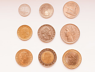 Image showing  Italian lira coin vintage
