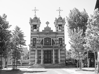 Image showing Black and white Church of St Elizabeth